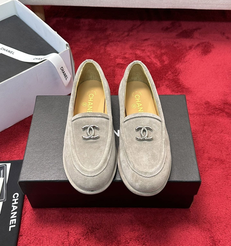 Ch*el leather shoes